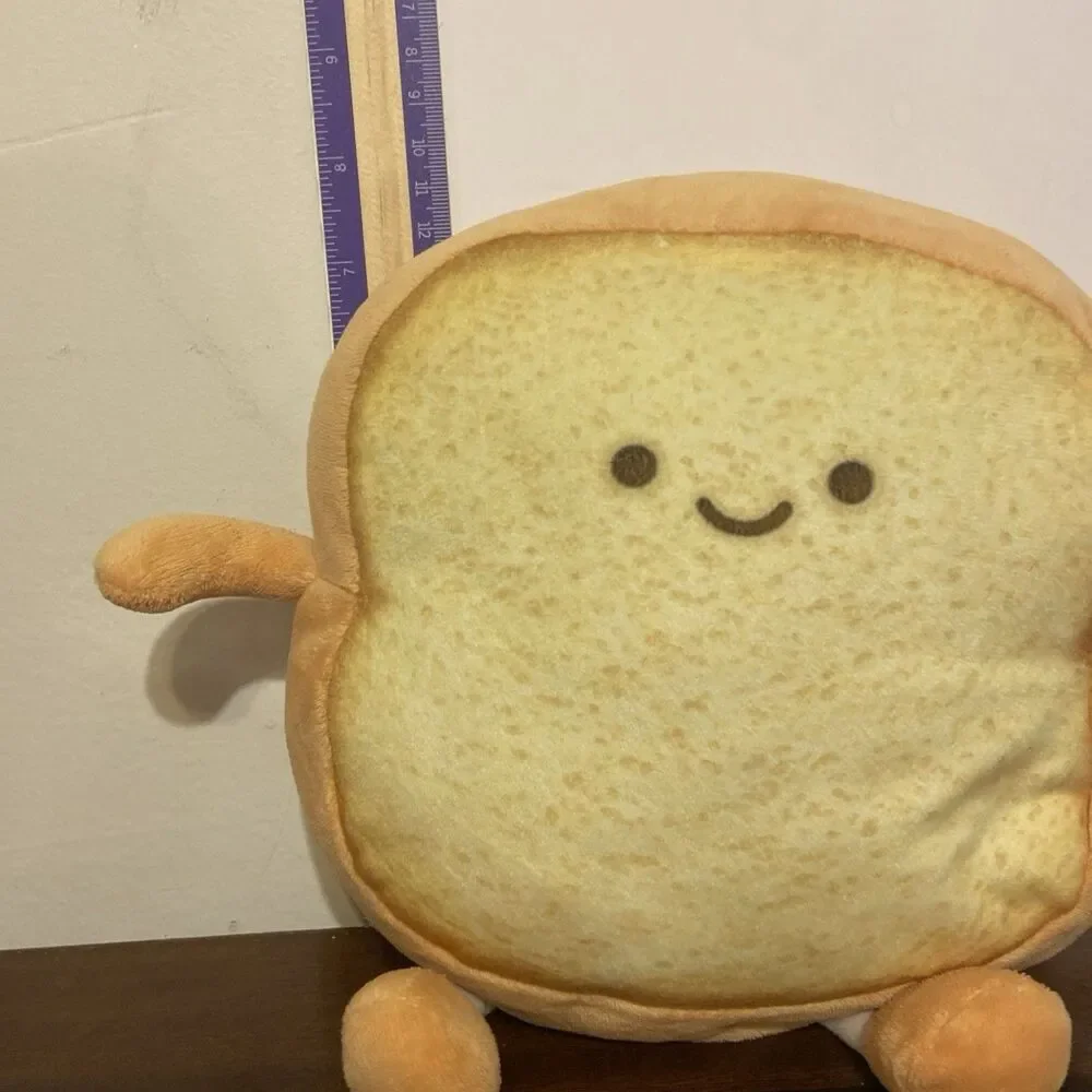 Creative Funny Toast Happy Bread Plush Toy Pillow Soft Gift Toy Home Decoration
